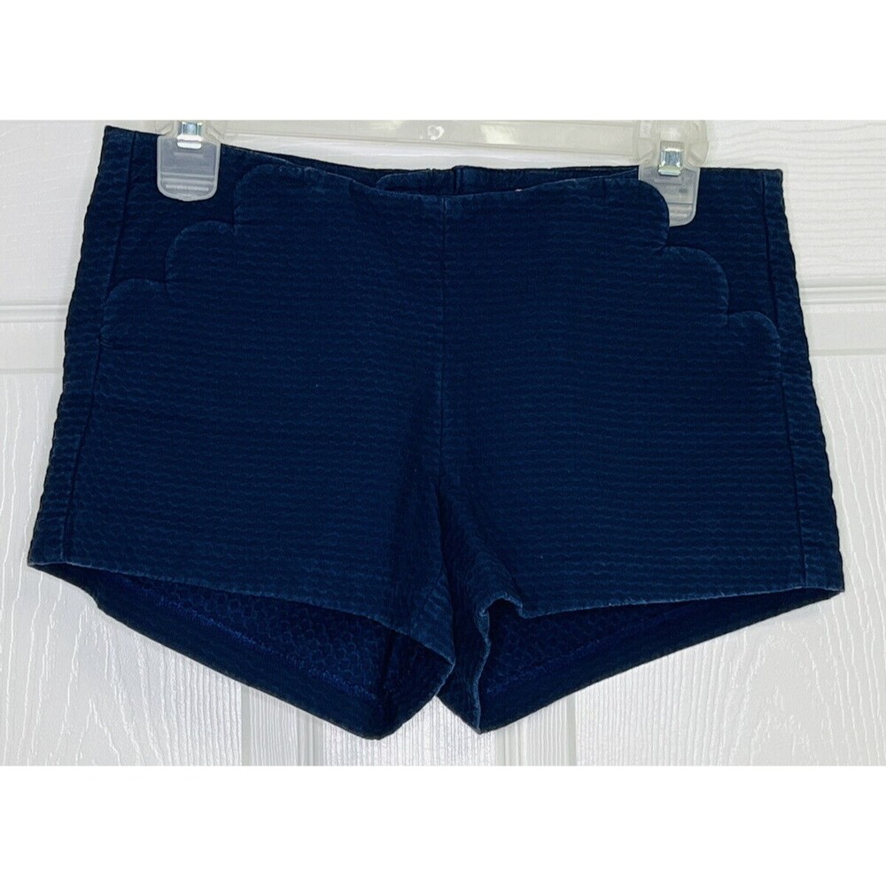 Lilly Pulitzer Scalloped Pocket Shorts Navy Blue Size 0